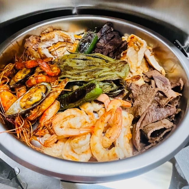 Mar y tierra parrillada.