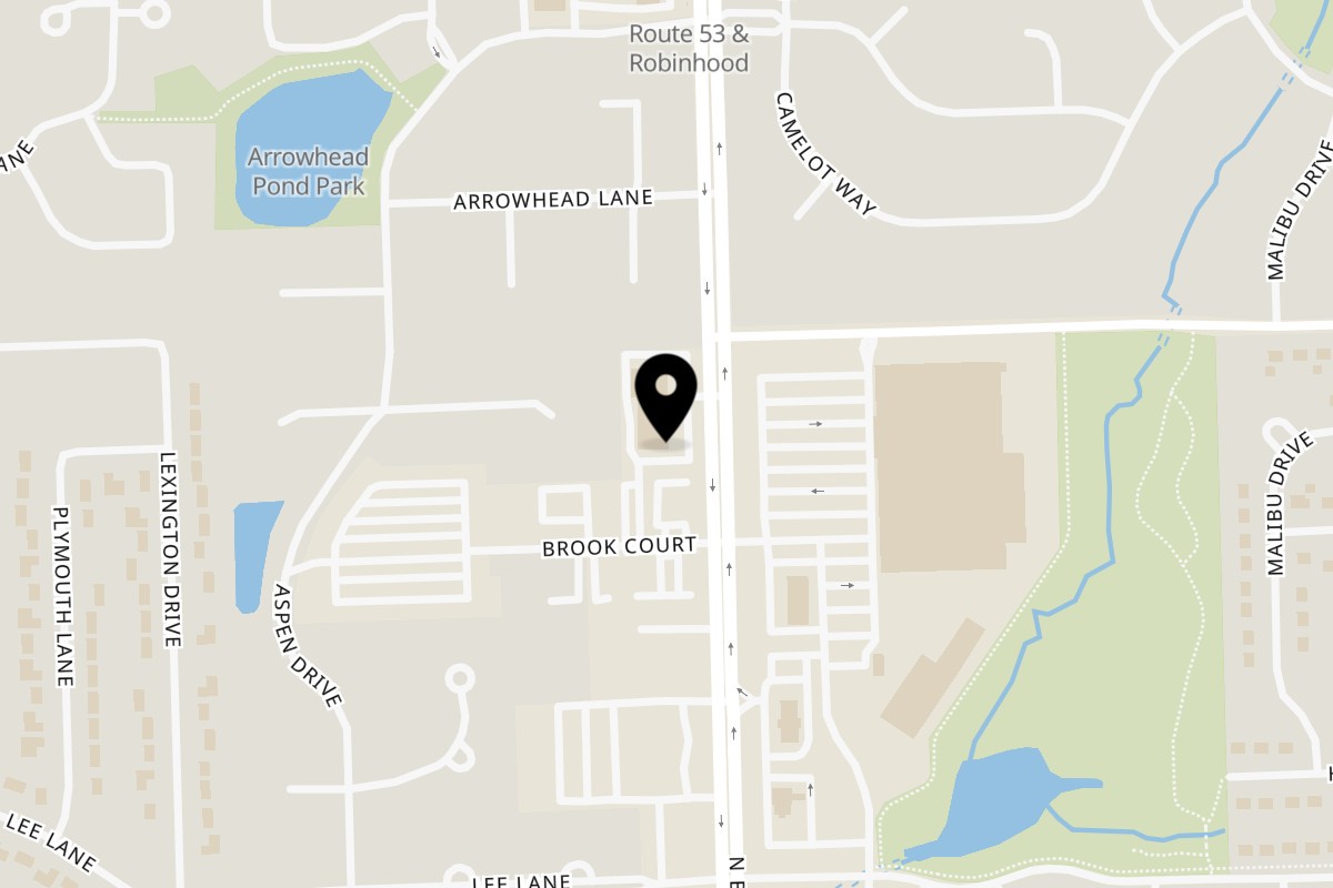 Map showing the location of El Balcon Restaurant y Mariscos on 291 N Bolingbrook Dr in Bolingbrook